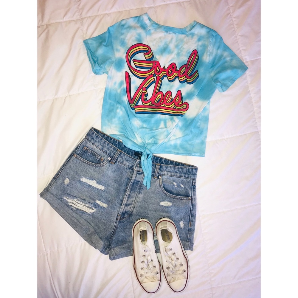 Funky Pink tie dye crop top